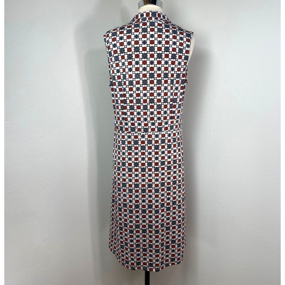 Reborn Stretch Knit Midi Dress Size 1XL Geometric Pockets Sleeveless Whimsy Goth - Picture 9 of 13